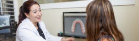 Dentist and dental patient planning Invisalign treatment