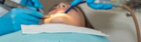 Dental patient receiving sedaiton dentistry treatment